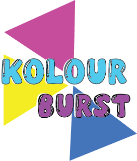 a logo depicting a chidren's clothing brand caled 
                KolourBurst